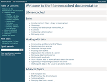 Tablet Screenshot of docs.libmemcached.org